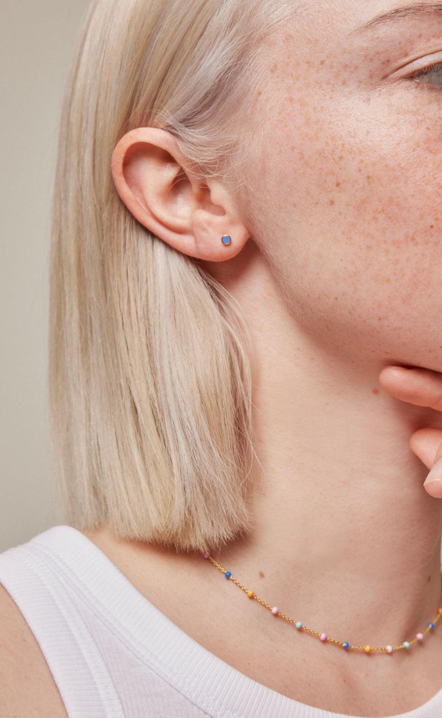 ENAMEL Copenhagen Ørering - Dot - Cornflower