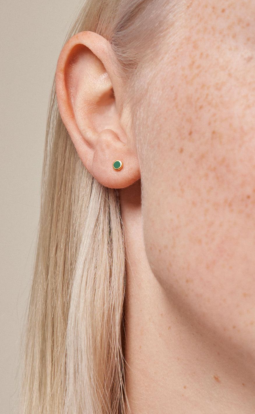 ENAMEL Copenhagen Ørering - Dot - Petrol Green