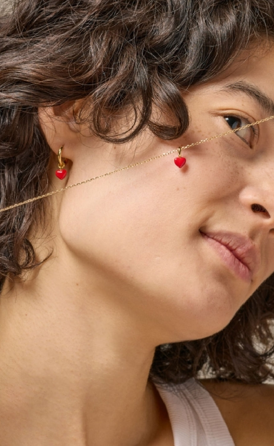ENAMEL Copenhagen Øreringe - Amore Hoops - Red