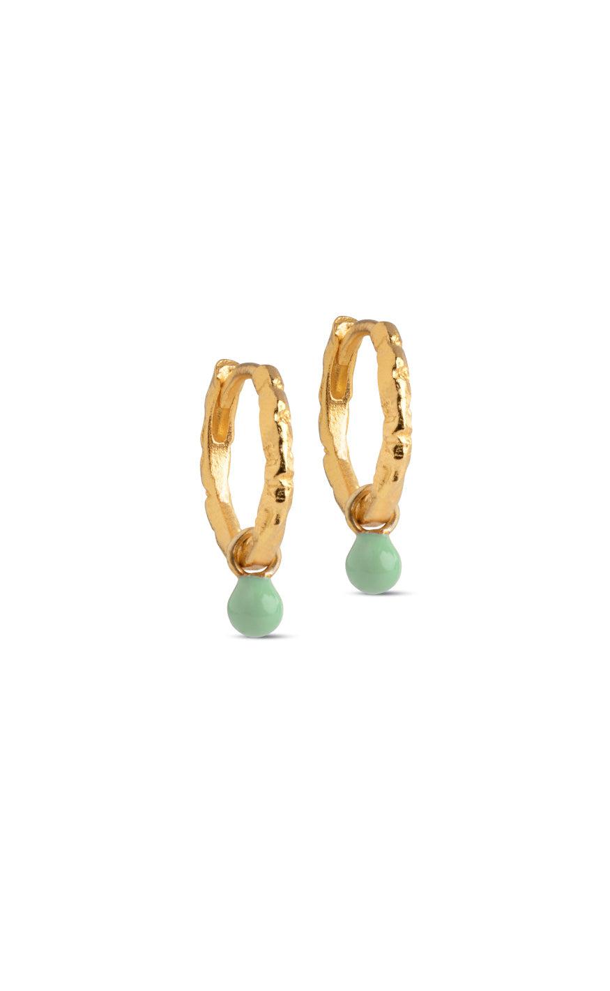 ENAMEL Copenhagen Øreringe - Belle - Dusty Green