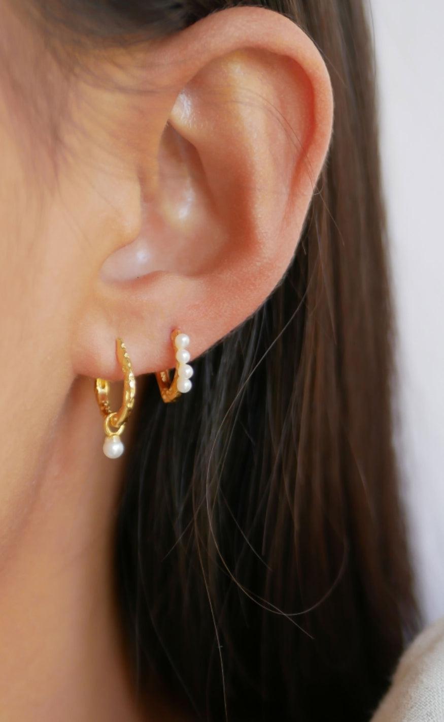 ENAMEL Copenhagen Øreringe - Belle Pearl - Gold Colour