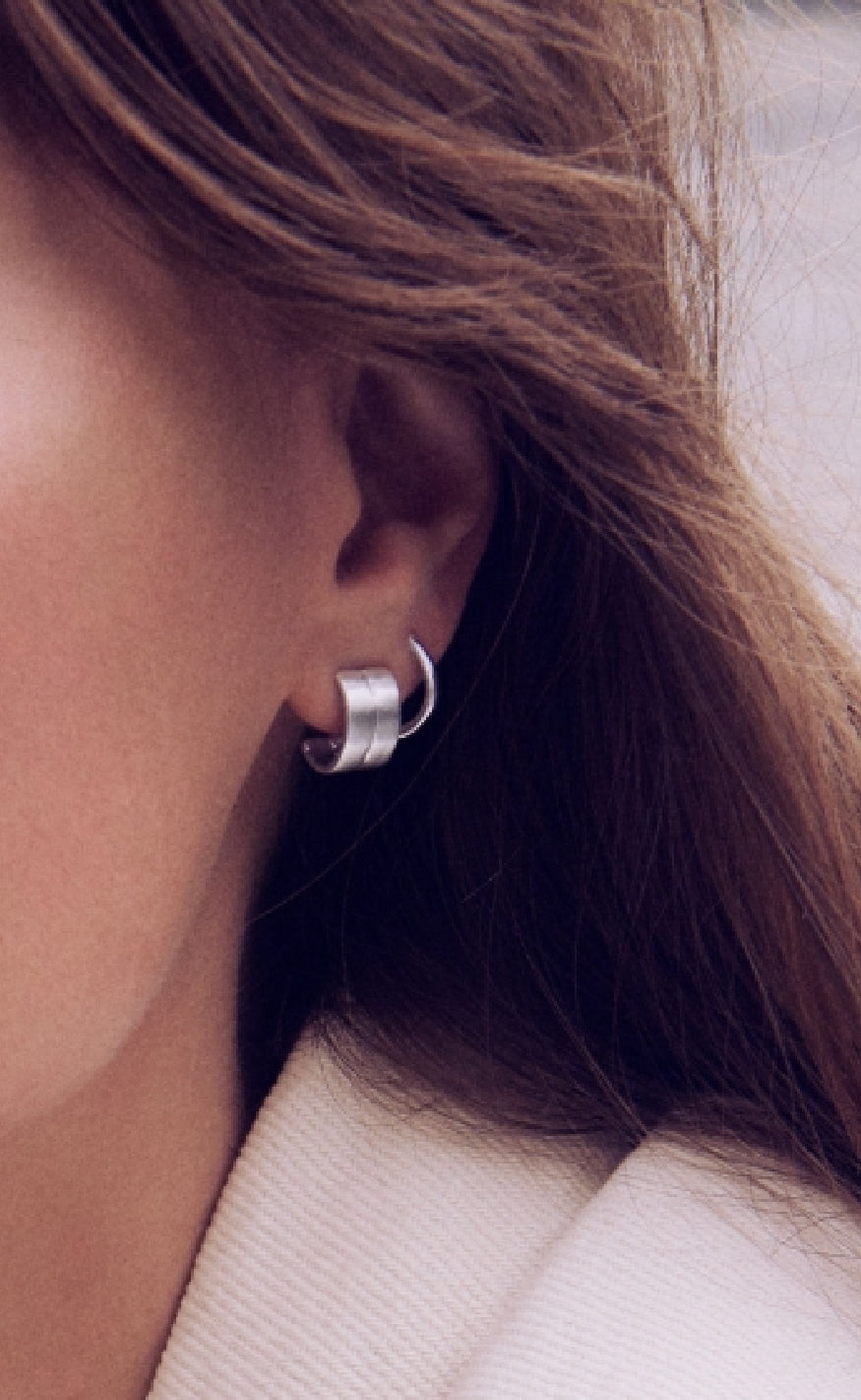 ENAMEL Copenhagen Øreringe - Classic Hoops - Silver Colour