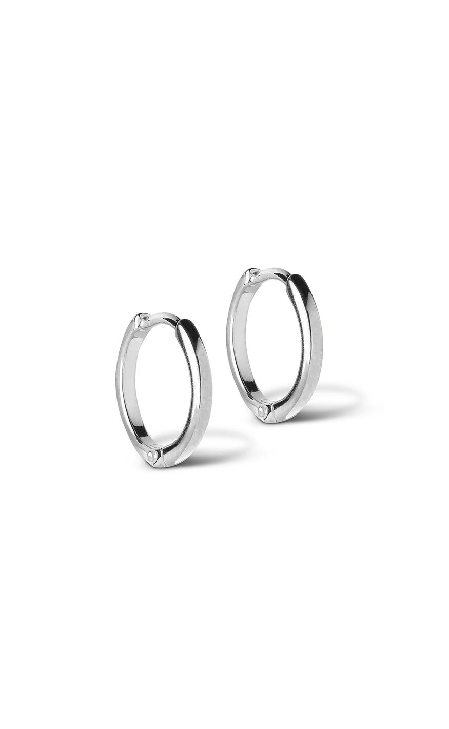 ENAMEL Copenhagen Øreringe - Classic Hoops - Silver Colour