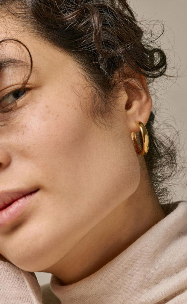 ENAMEL Copenhagen Øreringe - Classic Wide - Gold Colour