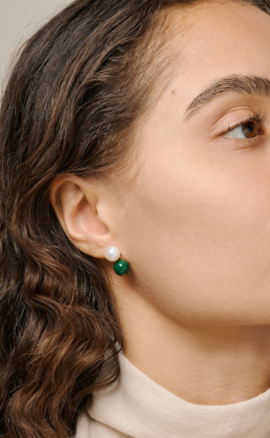 ENAMEL Copenhagen Øreringe - Columbia - Petrol Green