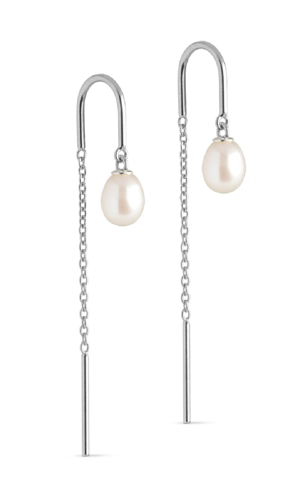 ENAMEL Copenhagen Øreringe - Eleanor - Silver Pearl