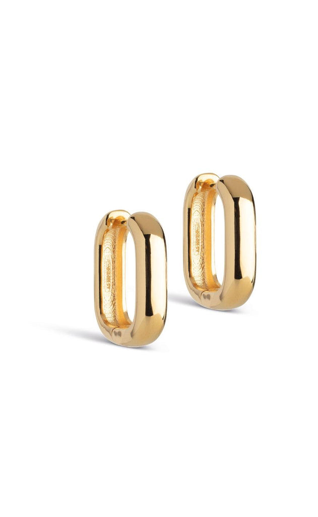 ENAMEL -Copenhagen Øreringe - Hoops Square - Gold Colour