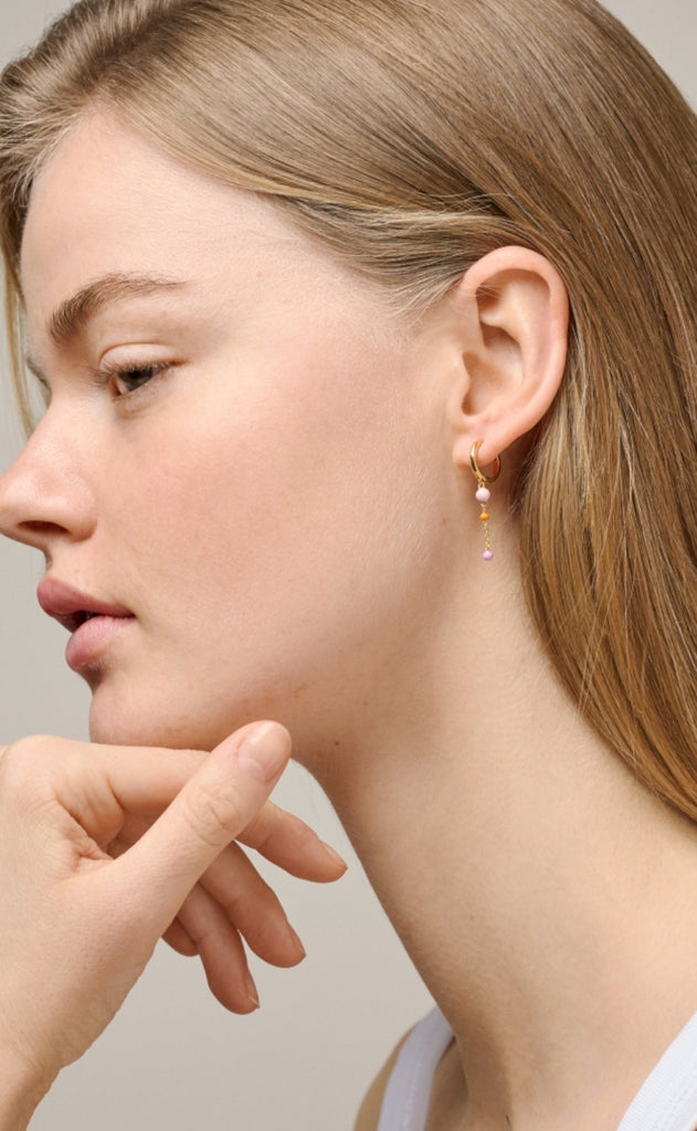 ENAMEL Copenhagen Øreringe - Lola Bold Hoops - Blush