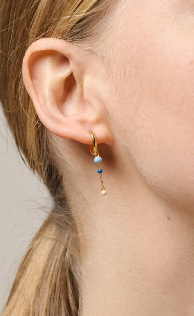 ENAMEL Copenhagen Øreringe - Lola Bold Hoops - Marine