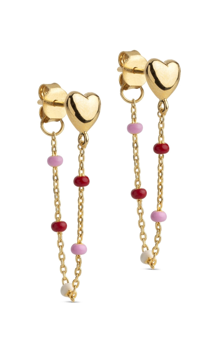 ENAMEL Copenhagen Øreringe - Lola Heart - Rose