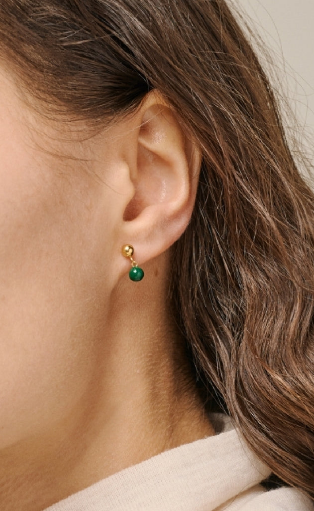 ENAMEL Copenhagen Øreringe - Mina - Petrol Green