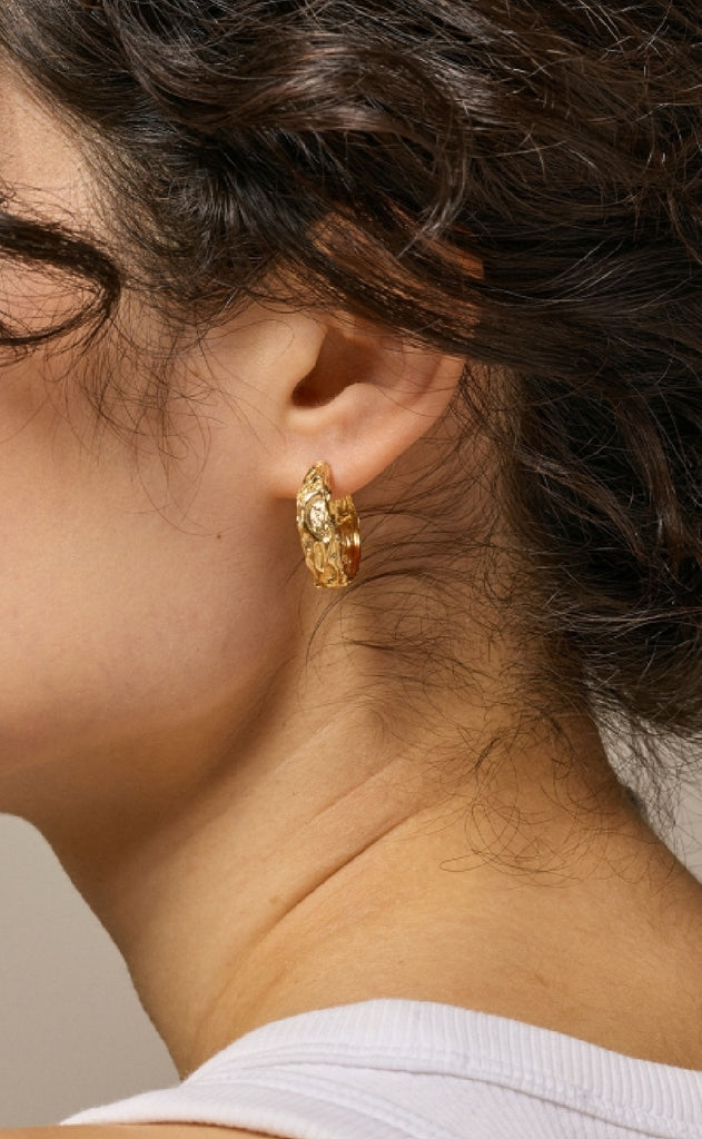 ENAMEL Copenhagen Øreringe - Nela Big - Gold Colour