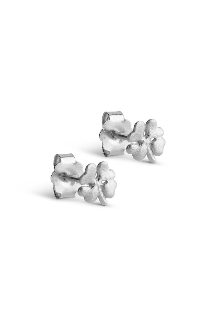 ENAMEL Copenhagen Øreringe - Organic Clover Mini - Silver Colour