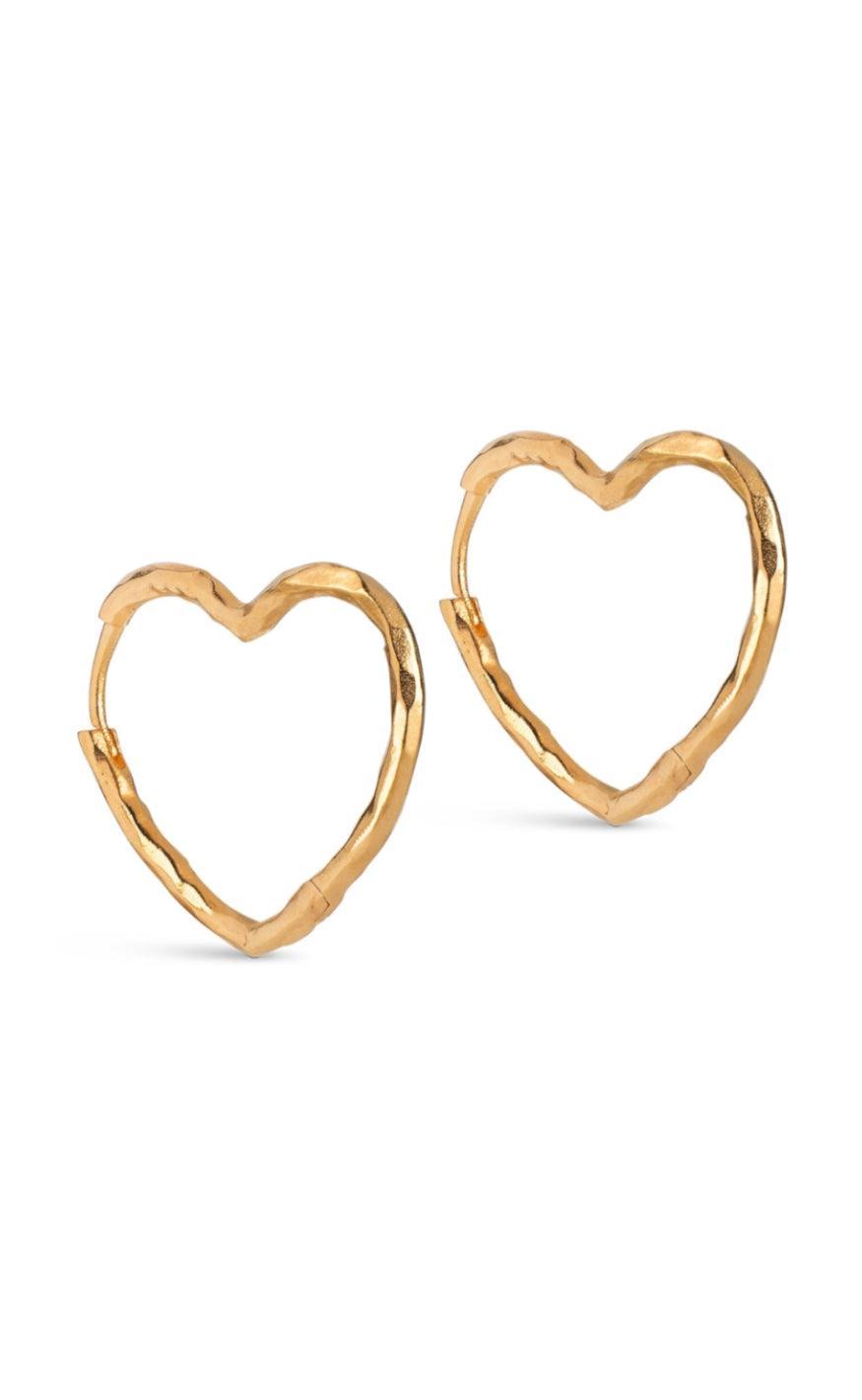 ENAMEL Copenhagen Øreringe - Organic Heart Medium - Gold Colour