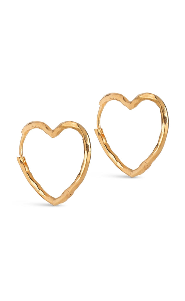 ENAMEL Copenhagen Øreringe - Organic Heart Medium - Gold Colour