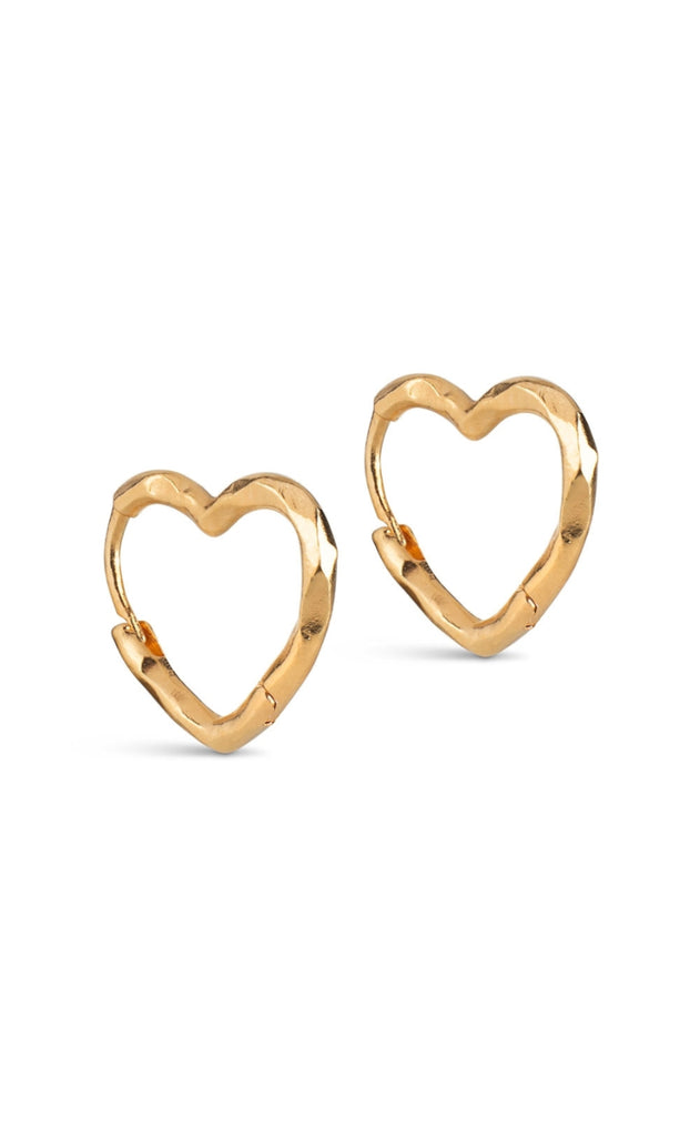 ENAMEL Copenhagen Øreringe - Organic Heart Small - Gold Colour