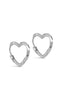 ENAMEL Copenhagen Øreringe - Organic Heart Small - Silver Colour