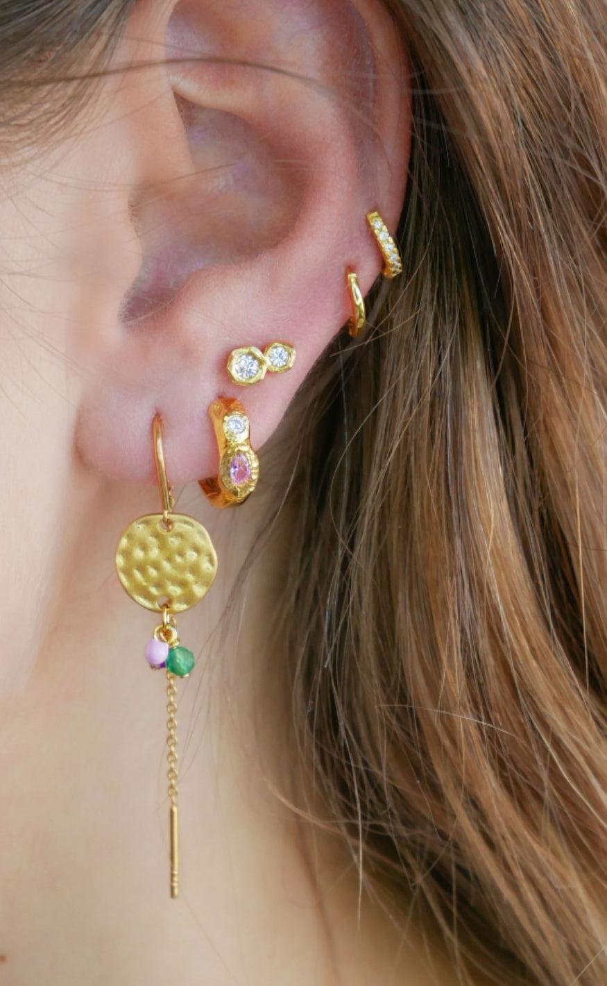 ENAMEL Copenhagen Øreringe - Petite Flora 6 mm - Gold Colour