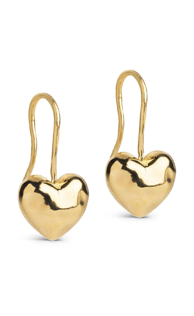 ENAMEL Copenhagen Øreringe - Poma Drop Heart - Gold Colour
