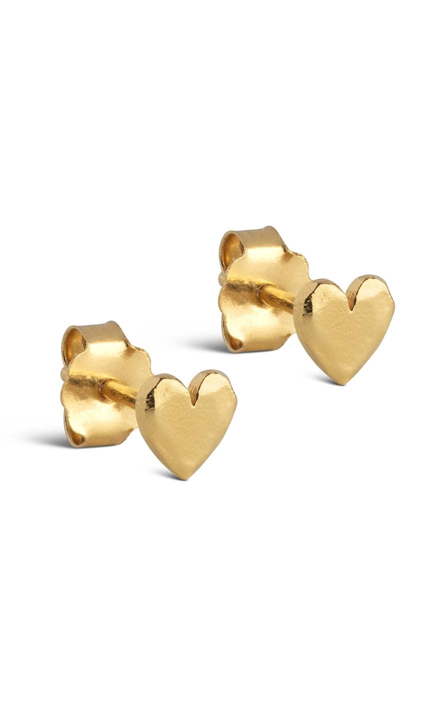 ENAMEL Copenhagen Øreringe - Studs Heart - Gold Colour
