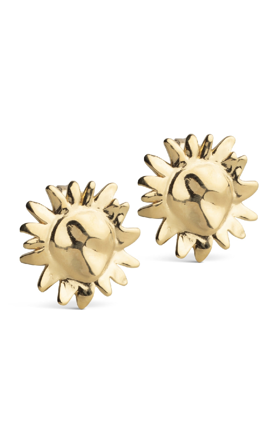 ENAMEL Copenhagen Øreringe - Studs Large Sunshine - Gold Colour