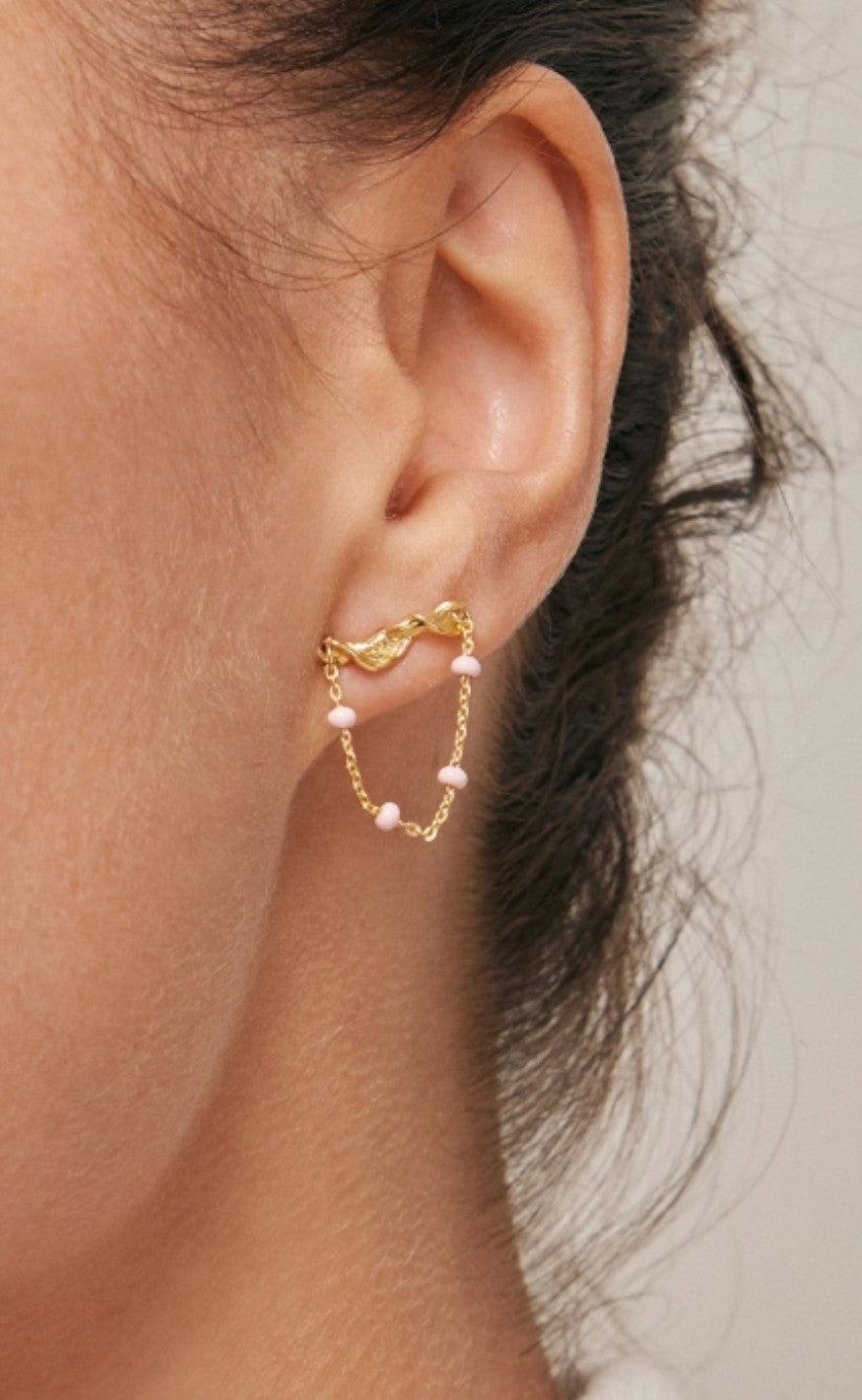 ENAMEL Copenhagen Øreringe - Studs Lola Refined - Light Pink