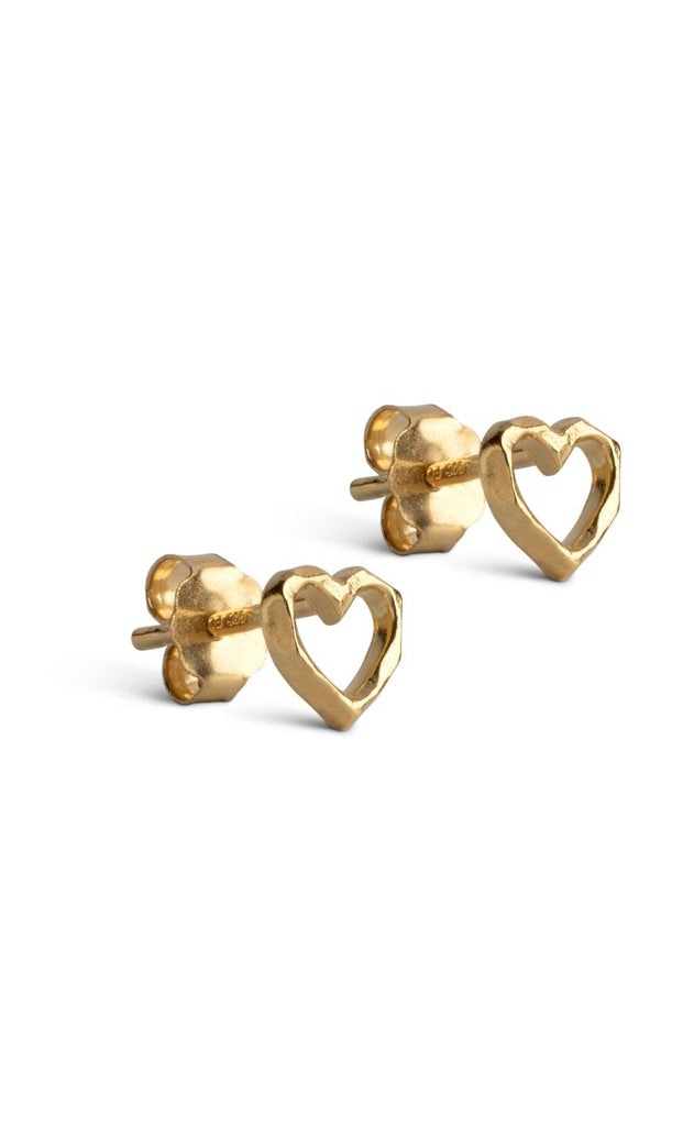 ENAMEL Copenhagen Øreringe - Studs Organic Heart - Gold Colour