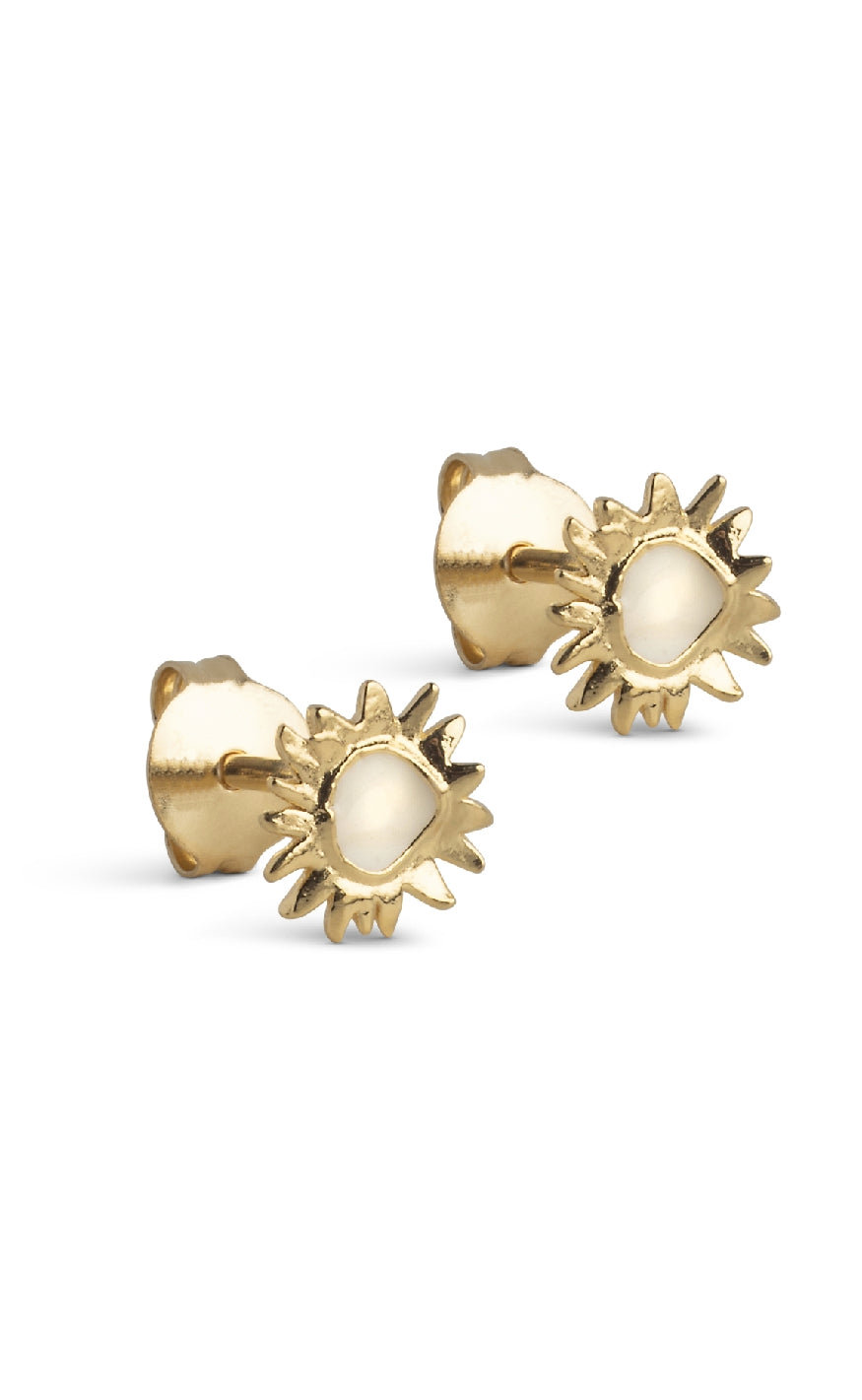ENAMEL Copenhagen Øreringe - Studs Small Sunshine - Daisy