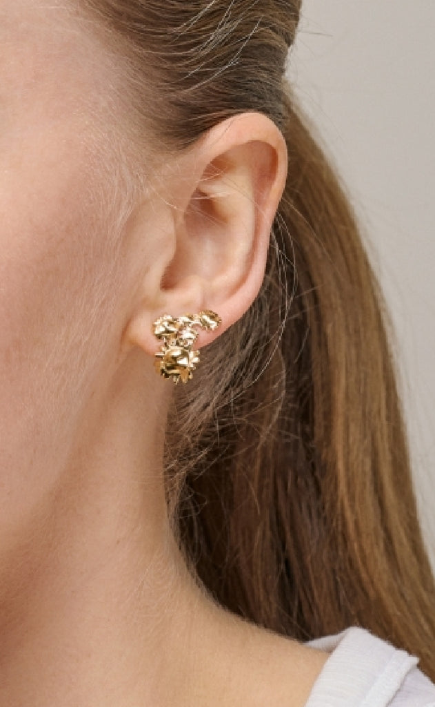 ENAMEL Copenhagen Øreringe - Studs Sunshine Field - Gold Colour