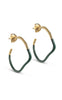 ENAMEL Copenhagen Øreringe - Sway Hoops - Petrol Green