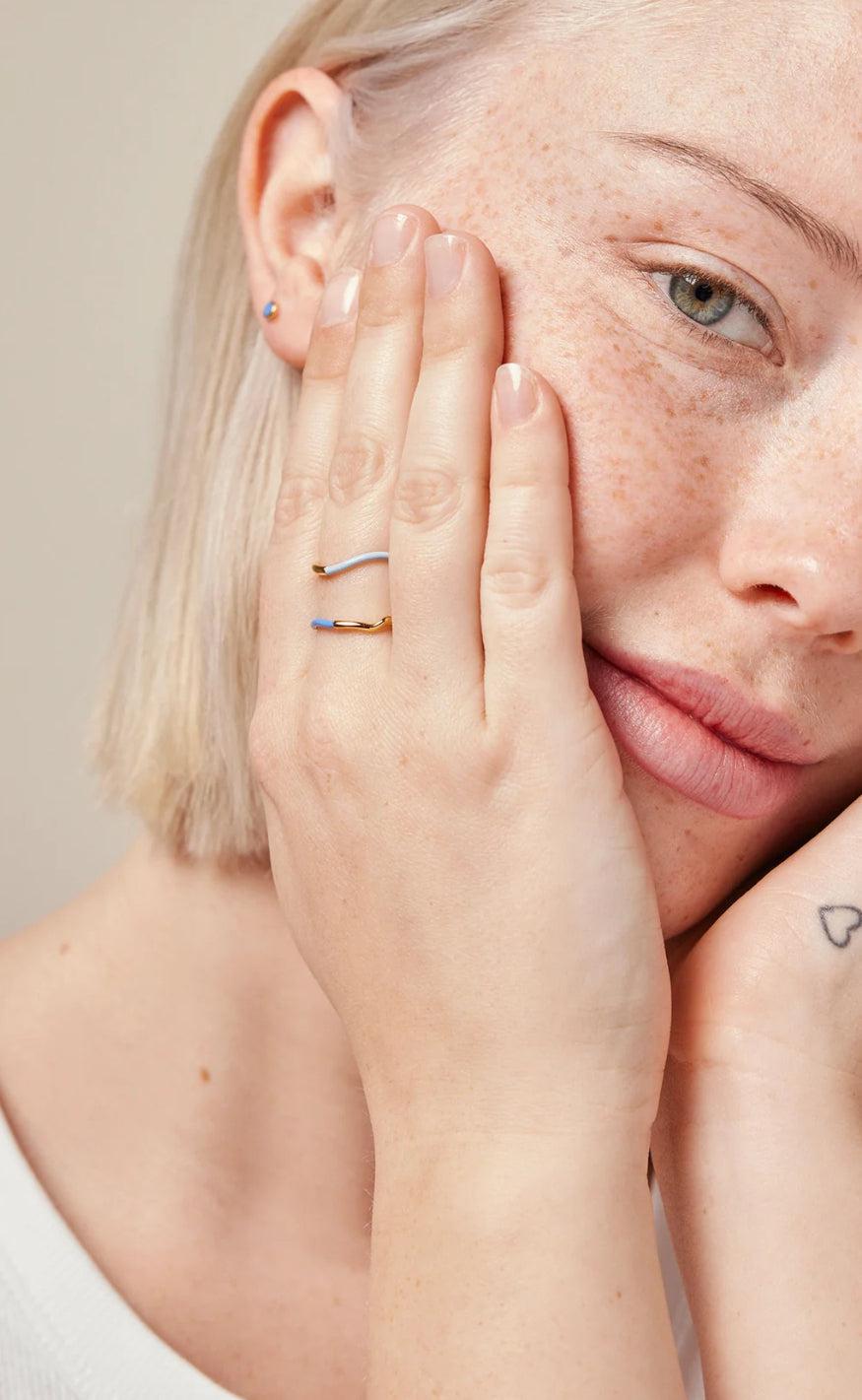 ENAMEL Copenhagen Ring - Sway - Cornflower