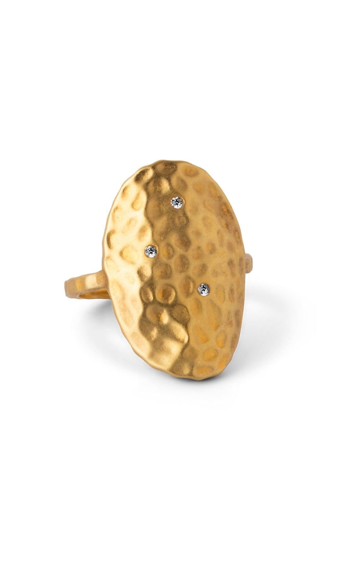 ENAMEL Copenhagen Ring - Zola - Clear/ Gold Colour
