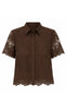 Say INA Copenhagen Skjorte - Elly Lace - Dark Brown