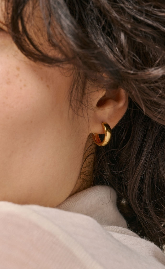 Enamel Copenhagen Øreringe - Classic 15 mm - Gold Colour