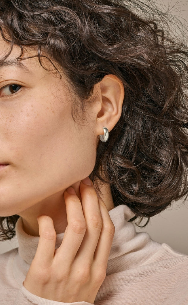 Enamel Copenhagen Øreringe - Classic 15 mm - Silver Colour