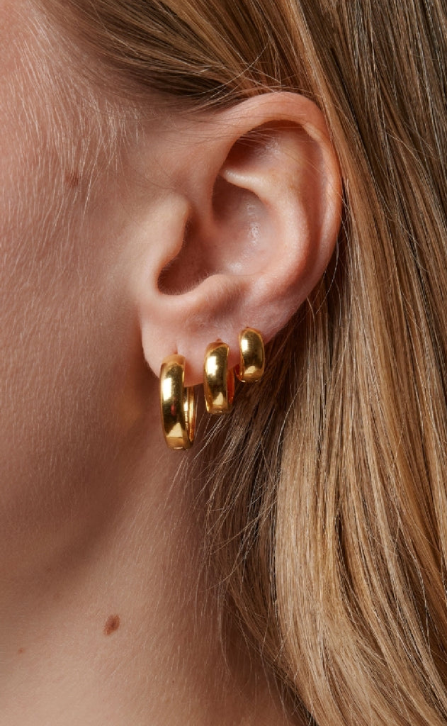 Enamel Copenhagen Øreringe - Classic 20 mm - Gold Colour