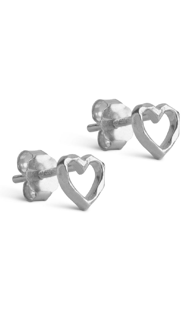 Enamel Copenhagen Øreringe - Studs Organic Heart - Silver Colour