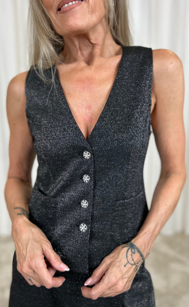 Freequent Vest - Nannilux - Black w. Silver