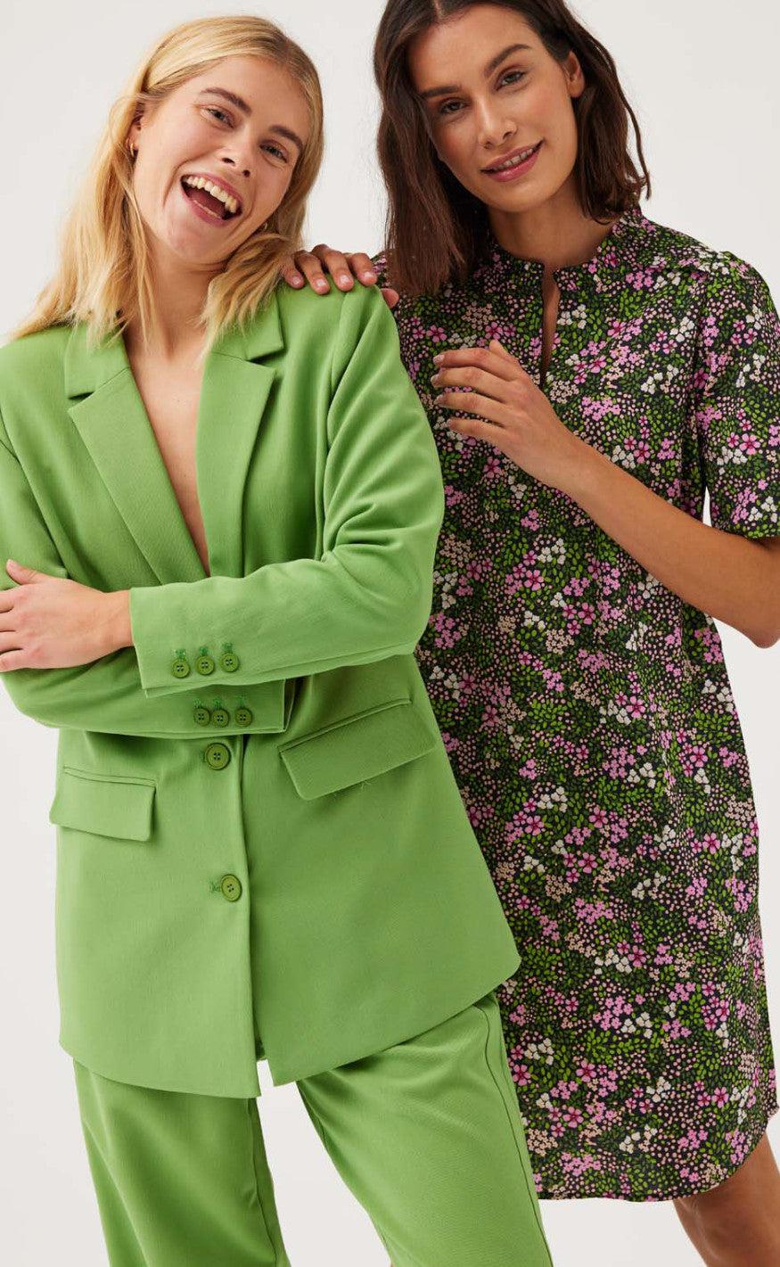 Freequent Blazer - Lenna - Piquant Green W. Olive Night