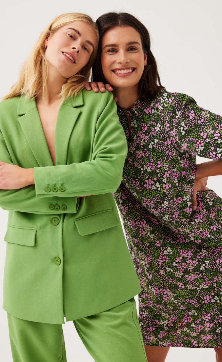 Freequent Blazer - Lenna - Piquant Green W. Olive Night