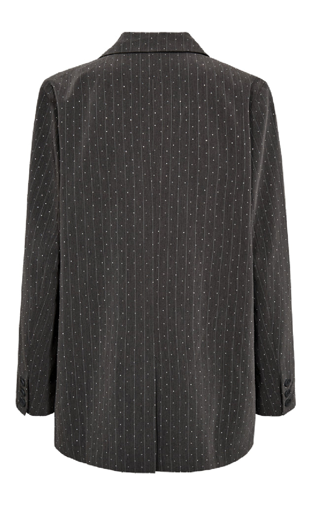 Freequent Blazer - Widy - Dark Grey Mel w. Star Off-white