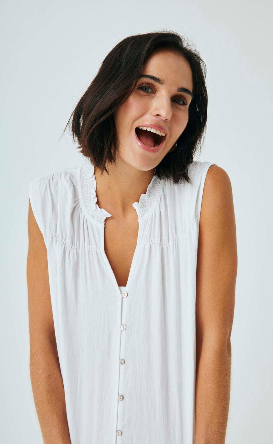 Freequent Blouse - Ally - Brilliant White