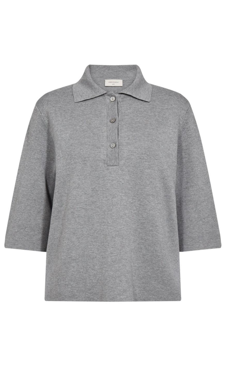 Freequent Bluse - Ani - Medium Grey Melange