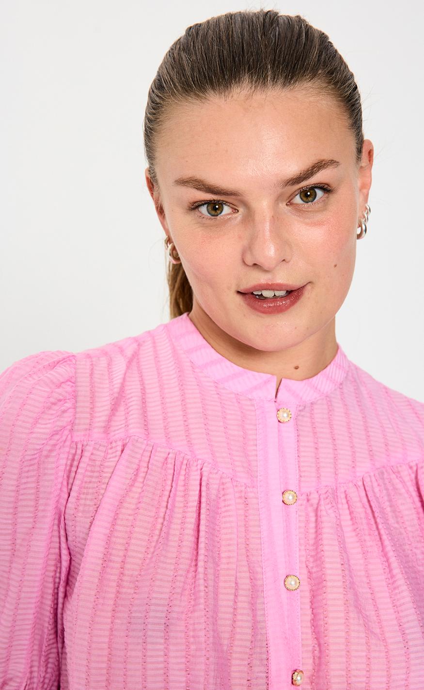 Freequent Bluse - Bella - Fuchsia Pink
