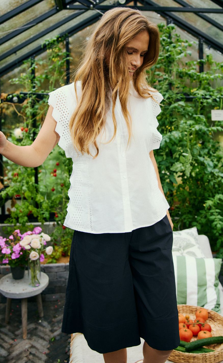 Freequent Bluse - Bina - Brilliant White