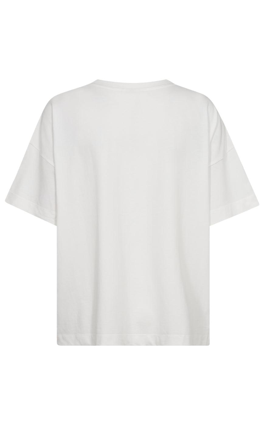 Freequent Bluse - Carol - Star Off-White W. Black