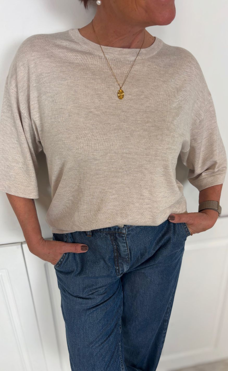 Freequent Bluse - Conny - Moonbeam Melange