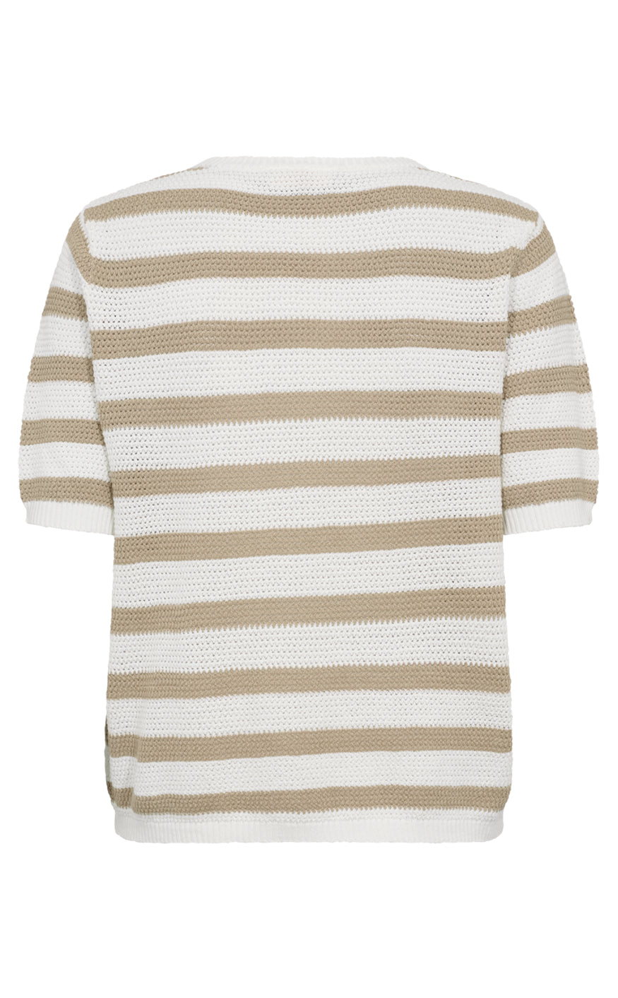 Freequent Bluse - Dodo - Star Off-White w. Silver Mink