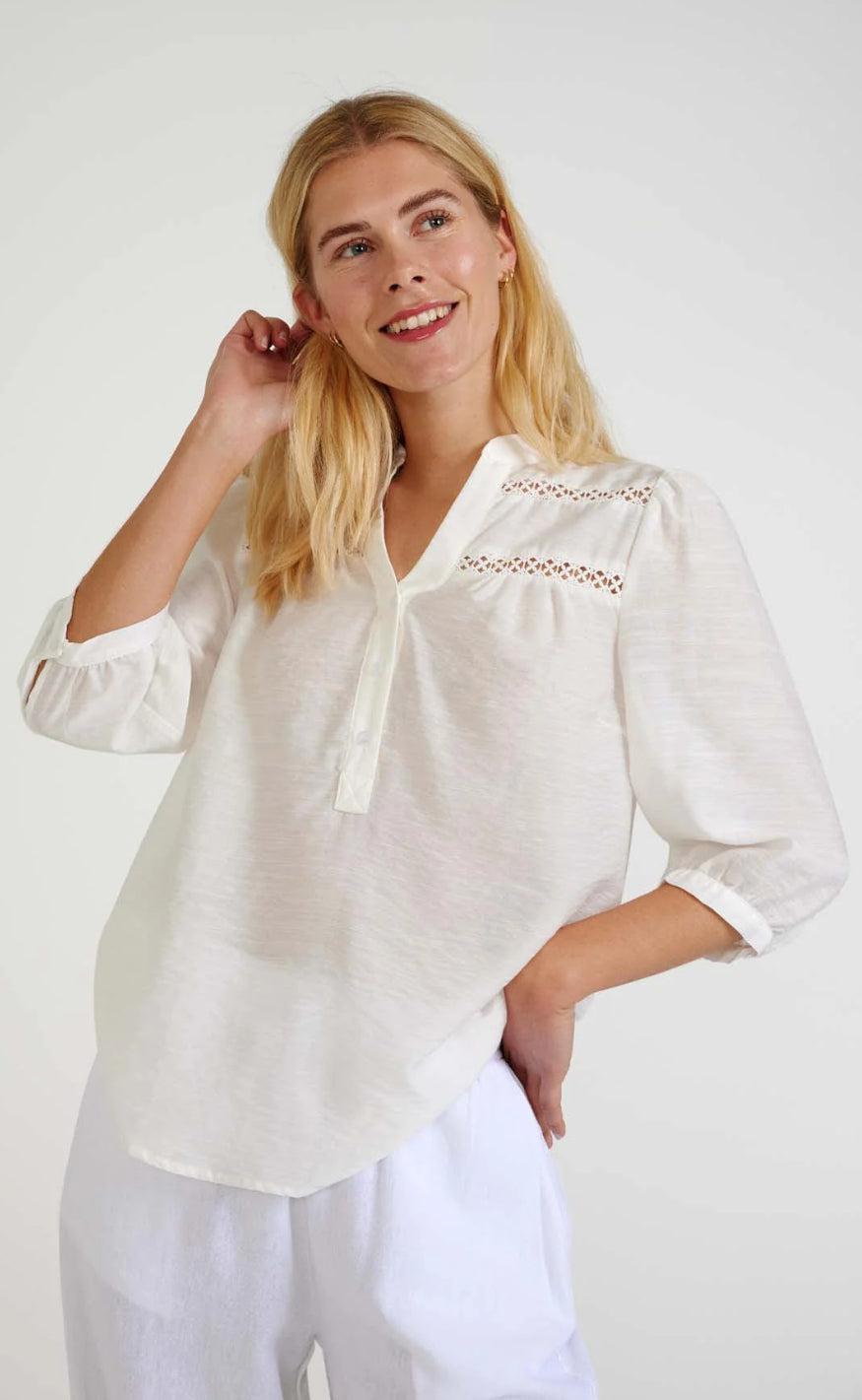 Freequent Bluse - Driva - Offwhite