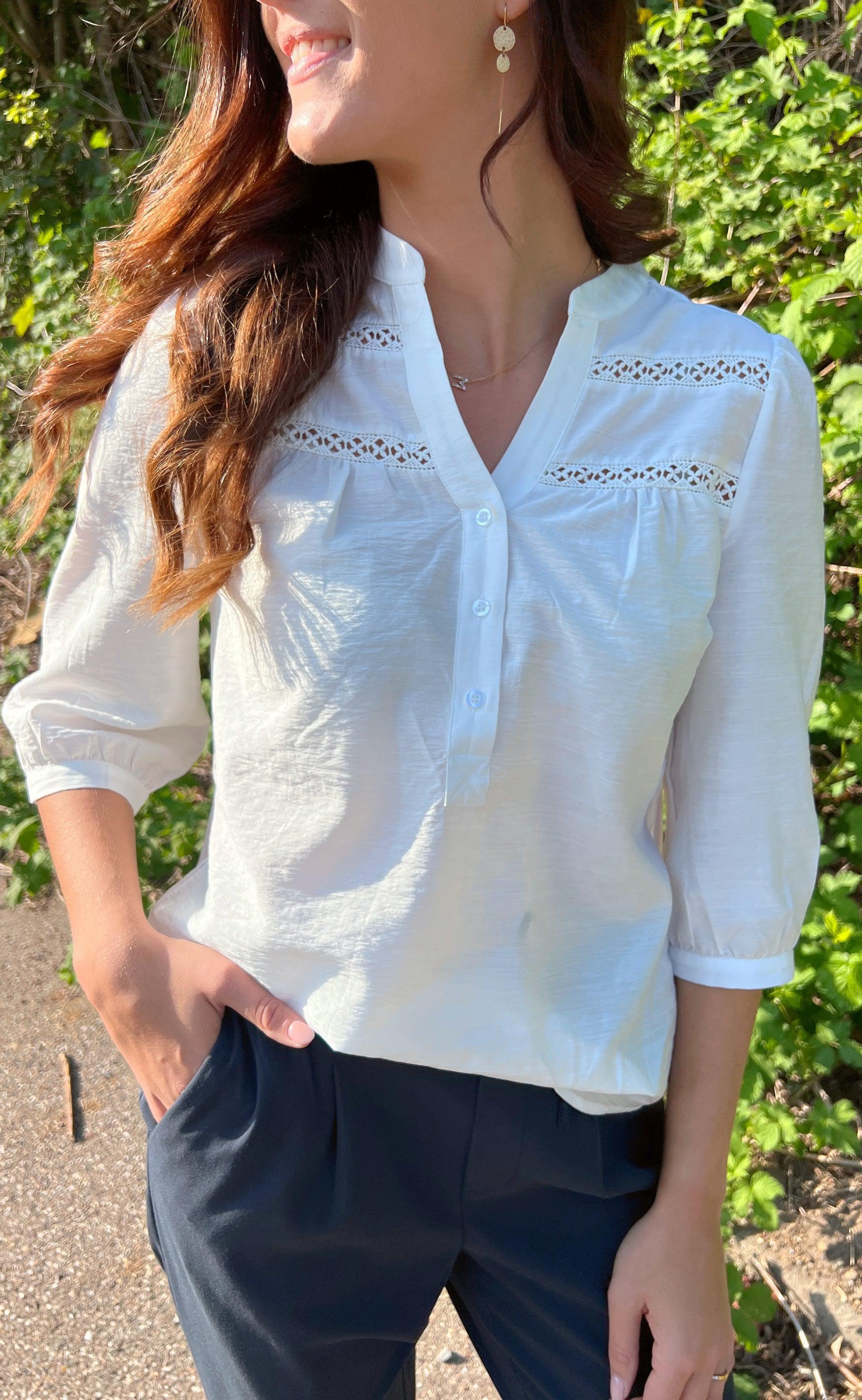 Freequent Bluse - Driva - Offwhite